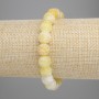 Gelbes Frostachat-Armband, glatte Kugeln, Durchmesser ca. 10 mm, Länge ca. 18 cm, Stretch