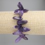 Armband aus Amethyst, Trommelperlen, Durchmesser 15–20 × 5–10 mm, Länge ca. 18 cm, Stretch-Armband