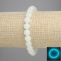 Onyx-Armband (türkis schimmernd) glatte Kugeln, Durchmesser ca. 8 mm, Länge ca. 18 cm, Stretch