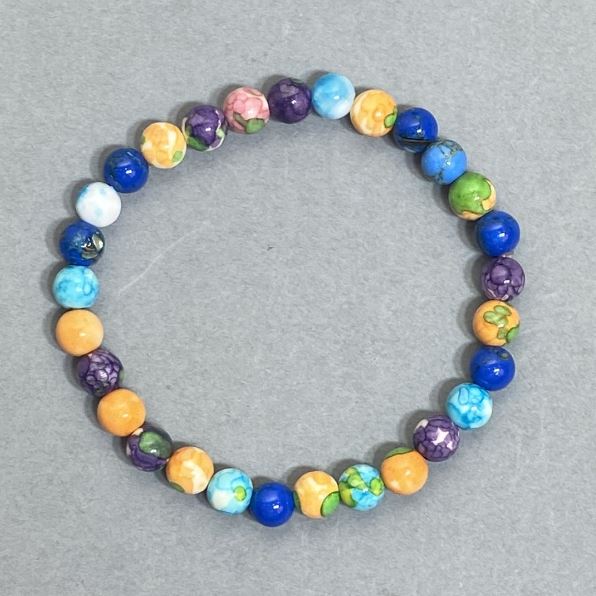 Varizit-Armband (einzeln) glatte Kugeln, Durchmesser ca. 6,5 mm, Länge ca. 18 cm, Stretch