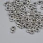 Schmuckzubehör Bail, silberfarbene Metallfarbe, Durchmesser 6,5×4 mm ± Lochdurchmesser 1,3 mm ± Verpackung 55 Stück