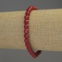Korallenarmband mit facettierten Kugeln, 6 mm Durchmesser, Länge ca. 18 cm, Stretcharmband