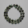 Perlen aus ozeanischem Jaspis, facettierte Rhombusform 8×7 mm ±, Seed-Beads 3 mm ±, Länge ca. 38 cm ±, auf Faden