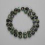 Perlen aus ozeanischem Jaspis, facettierte Rhombusform 8×7 mm ±, Seed-Beads 3 mm ±, Länge ca. 38 cm ±, auf Faden
