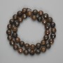 Bronzit-Perlen, facettierte Kugeln 10 mm ±, Länge ca. 40 cm, auf Schnur
