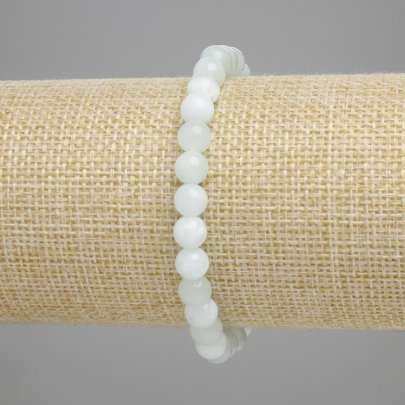 Armband aus Angelit, glatte Kugeln 6 mm, Länge ca. 18 cm, Stretcharmband