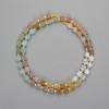 Perlen-Sortiment Howlith Rhodonit Achat kubische Perlen 4×4 mm ± Seed-Beads 3 mm ±, Länge ca. 38 cm auf der Schnur