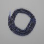 Saphir-Rondell-Perlen, facettiert, 4,5×2 mm, Länge ca. 38 cm, auf Schnur