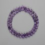 Amethystperlen – facettierte Rhombusform, 6×5 mm, Länge ca. 37 cm, auf Schnur