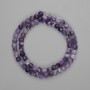 Amethyst-Würfelperlen, facettiert, 5×5 mm, Länge ca. 37 cm, auf der Schnur