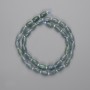 Jadeit-Barillet-Perlen 8×5 mm ±, Seed-Beads 3 mm ±, Länge ca. 39 cm