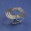 Schalclip zum Befestigen von Schals und Halstüchern, 37 mm±, silberfarbenes Metall, Durchmesser 21 mm
