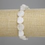 Adular-Armband, abgerundete Mondstein-Kiesel, Ø ca. 11–12 × 10–12 mm, Länge ca. 18 cm, elastisch