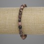 Armband aus Rhodonit, facettierte Kugeln Ø 6 mm, Länge ca. 18 cm, Stretch
