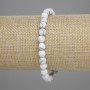 Armband aus Kaholong, facettierte Kugeln, Durchmesser ca. 6 mm, Länge ca. 18 cm, Stretch