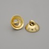 Preis pro Stück. Goldfarbene Perlenkappe – Endkappe für Perlen, goldfarbenes Metallfinish, Durchmesser 8 × 1 mm, Lochdurchmesser 1,8 mm+