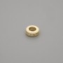 Goldfarbene Perleinsatz-Fassung, Durchmesser 5,5×2 mm ± Loch, Ø 3,5 mm ± je Stück