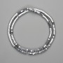 Facettierte Hämatit-Rondellperlen silberfarben 4×2 mm ± Länge 40 cm+