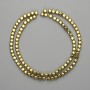 Hämatit-Würfelperlen goldfarben 4x4 mm, Länge ca. 39 cm+