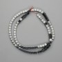 Hämatit-Perlen Würfel 4×4 mm, auf Schnur, Länge ca. 40 cm+-