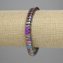 Armband Hämatit-Regenbogen Rondell-Halbmond, 8 × 3,5 mm, Länge ca. 18 cm, Stretcharmband