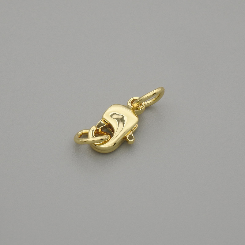 Karabiner-Verschluss 12×5 mm ± goldfarbenes Metall