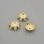 Perlenkappe aus Metall, goldfarbener Metallton, Durchmesser 8,5 mm ± Loch 0,8 mm ± Verpackung 10 Stück