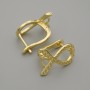 Ohrhaken für Ohrringe, goldfarbenes Metall, 16×11 mm, ± Paar