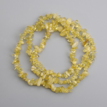 Citrin-Chips Perlen, Durchmesser 6–12 × 4–6 mm, Länge 75 cm ±