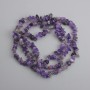 Amethyst-Chips-Perlen, Durchmesser 7–11 × 3–5 mm, Länge 80 cm +