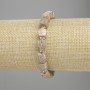 Armband aus Pisolit, geschliffene Würfel, Durchmesser 8x8 mm ±, Seed-Beads 3 mm ±, Länge 18 cm ±, elastisch