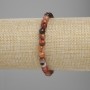 Armband aus facettierten Achatkugeln, Durchmesser ca. 6 mm, Länge ca. 18 cm, Stretcharmband