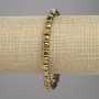 Armband Hämatitwürfel, Kantenlänge 5,5×5,5 mm, goldfarbene Farbe, Länge ca. 18 cm, Stretch