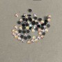 Mehrfarbige Strasssteine zur Klebefixierung, Durchmesser 4 mm ±, Packung ca. 70 g (+/-)