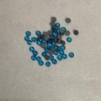 Blaue Strasssteine zur Kaltfixierung, Durchmesser 4 mm ±, Verpackung ca. 15 g