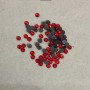 Rote Strasssteine mit Kaltfixierung, Durchmesser ca. 4 mm, Verpackung ca. 195 g