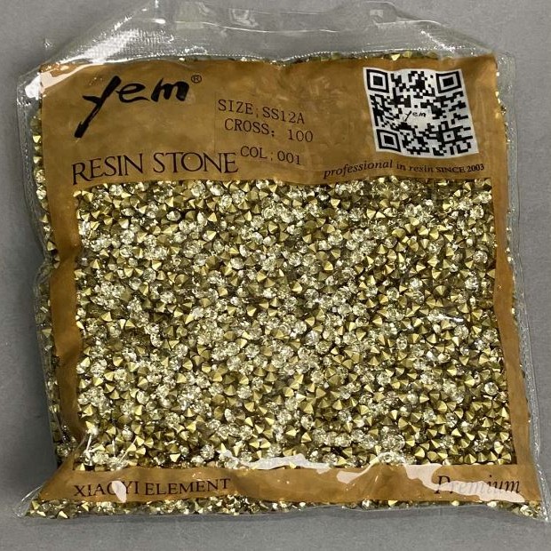 Strasssteine, Farbe Gelb, Durchmesser 3 mm ±, Verpackung 110 g (±)