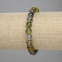 Achat-Armband Drachenvenen mit glatten Kugeln, Durchmesser ca. 8 mm, Länge ca. 18 cm, Stretch