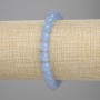Aquamarin-Armband, glatte Kugeln, Durchmesser ca. 8 mm, Länge ca. 18 cm, Stretcharmband