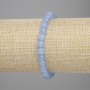 Armband aus Aquamarin – glatte Kugeln, Durchmesser ca. 6 mm, Länge ca. 18 cm, Stretcharmband