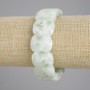 Armband aus Angelit, glatte Glieder, Durchmesser ca. 20×15 mm, Länge ca. 18 cm, Stretcharmband