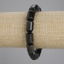 Armband Sonnen-Obsidian Zylinder, Durchmesser 14×10 mm, Länge ca. 18 cm, Stretch