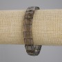 Rauchquarz-Stretcharmband mit facettierten Gliedern, Durchmesser 12,5 × 9,5 mm, Länge ca. 18 cm
