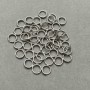 Schmuckzubehör Sprungring mit Feder, Durchmesser 6 mm, silberfarbenes Metall, Verpackung 20 g