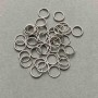 Schmuckzubehör: Sprungring, Federtyp, Ø 7 mm, silberfarbenes Metall, Verpackung 1 kg