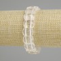 Armband Bergkristall, facettierte Glieder, Durchmesser 14×10 mm ±, Länge 18 cm (Stretch)