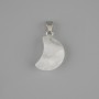 Facettierter Anhänger Halbmond aus Bergkristall 19×12 mm, Länge ca. 25 mm