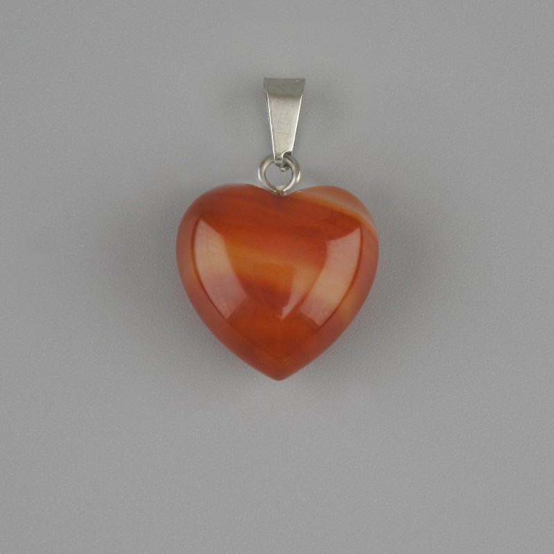 Herz-Anhänger aus Karneol 15×15×22 mm+