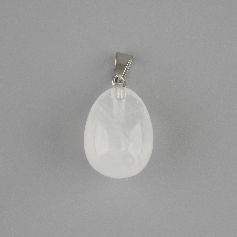 Anhänger Tropfen Bergkristall 18×13 mm+-, Länge 26 mm+