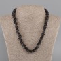 Granat-Chips-Kette, Durchmesser 9–12×2–3 mm, Länge ca. 45 cm ±, mit Verschluss